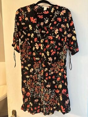 H&M Black Floral Dress
